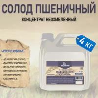 Солодовый экстракт Petrokoloss "Концентрат пшеничного солода светлый (КПСС) неохмелённый" для приготовления домашнего пива, 4 кг