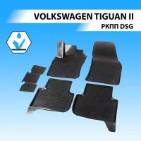 Коврики салона Volkswagen Tiguan черный полиуретан Rival 15805006