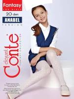 Колготки Conte-kids ANABEL, 20 den, размер 140-146, белый