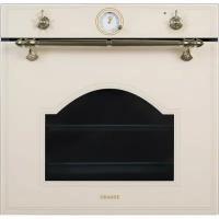 Электрический духовой шкаф Graude CLASSIC BK 60.3 EL, античный белый, 7 режимов нагрева, аналоговые часы, вентилятор охлаждения