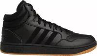 Кроссовки adidas Hoops 3.0 Mid, размер 10 UK, черный, белый