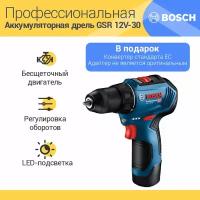 Аккумуляторная дрель-шуруповерт BOSCH GSR 12V-30 (06019G9080 ) 12В 2х2Ач Li-Ion，CN（Тип вилки：CN）