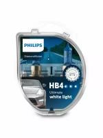 Галогенная лампа Philips HB4 (55W 12V) DiamondVision 2шт+ QR код подлинности, 9006DVS2