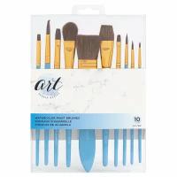 Набор кистей Watercolor Natural Bristles с натуральным ворсом, для акварели 15 х 20 см голубой American Crafts LC. 354839