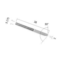 Фреза гравировальная коническая DJTOL NJ3.3020 для станка ЧПУ