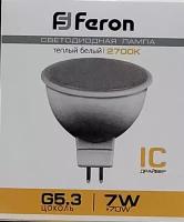 Лампа светодиодная Feron LB-26 25235, G5.3, MR16, 7 Вт, 2700 К