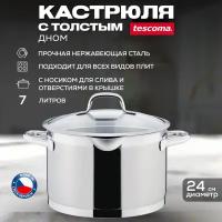 Кастрюля высокая с крышкой для сцеживания Tescoma PRESIDENT 24 см, 7 л (780235)