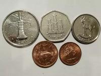 Объедененные Арабские Эмираты набор 5 монет. Пальма/ олень/ рыба