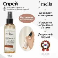 JMELLA Парфюмированый спрей для дома и текстиля с ароматом сандала Home in France Sandalwood 33 Perfume Spray 80 мл