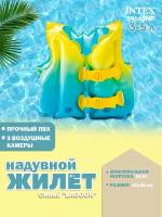 Жилет надувной для плавания Синий "LAGOON", 41х30см от 3-5 лет, Intex 59663NP