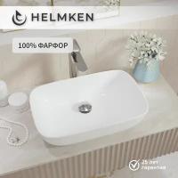 Накладная раковина в ванную Helmken 45450000: умывальник из фарфора 50,5 см, белый цвет, гарантия 25 лет