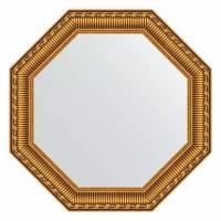 Зеркало настенное Octagon EVOFORM в багетной раме золотой акведук, 50,4х50,4 см, для гостиной, прихожей, кабинета, спальни и ванной комнаты, BY 3715