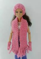 Комплект Шапочка, шарф и варежки для кукол Barbie