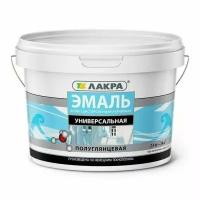 Эмаль акрил. универсальная Лакра Бел. полуглянц. 2,4кг Л-С подарок на день рождения мужчине, любимому, папе, дедушке, парню