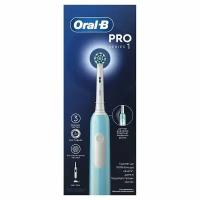 Электрическая зубная щетка Oral-B Pro 1, голубая