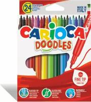 Набор фломастеров Фломастеры CARIOCA (Италия) "Doodles", 24 цвета, суперсмываемые, 42315, 2 набора