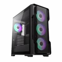 GameMax Корпуса Корпус SIEGE BK без БП Midi Tower, ATX, Черн, Зак. стекло, USB3.0, 4 120мм ARGB