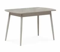 Стеклянный стол Woodville Бейкер 120(152)х70х75 белый