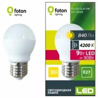 Светодиодная лампа Foton Lighting FL-LED GL45 9W E27 4200К 220V 840Лм d45x80