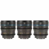 Комплект объективов Sirui Nightwalker 24/35/55mm T1.2 S35 E-mount Серый MS-3SEG