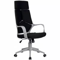 Кресло руководителя Riva Chair RCH 8989 Серый пластик/Чёрная ткань (54)