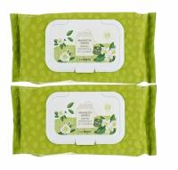 The Saem Салфетки косметические влажные Healing Tea Garden Green Tea Cleansing Tissue, 240 гр, 2 упаковки