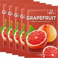 Маска для лица тканевая с экстрактом грейпфрута The Saem Natural Grapefruit Mask Sheet, 21 мл - 5 шт (СГ до 07.2024г.)