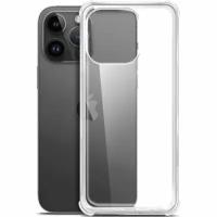 Силиконовый чехол Borasco для Apple iPhone 14 Pro, бампер, с усиленными углами, прозрачный