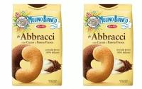 Mulino Bianco Печенье Abbracci с какао и сливками, 350 г, 2 уп