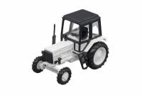 Tractor MTZ-82 (ussr russia) white/black | трактор МТЗ-82 белый/черный (пластик)