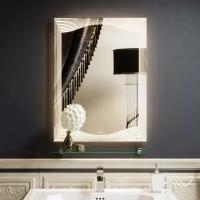 Alavann Зеркало Monaco 70 см с подсветкой, прямоугольное, белый