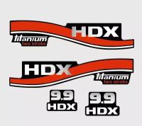 Наклейка лодочного мотора HDX 9.9 Titanium