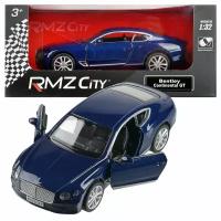 Машинка металлическая Uni-Fortune RMZ City серия 1:32 The Bentley Continental GT 2018 цвет синий, двери открываются