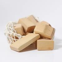 Набор деревянных кубиков " Блоки вальдорф не окрашенные", сетка, 15 деталей