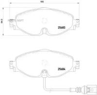 Brembo колодки тормозные дисковые передн. audi a3 (8v1 8vk) 04/12-> / audi a3 convertible (8v7 8ve) 10/13