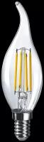Лампа светодиодная Navigator 61 341 NLL-F-FC35-4-230-4K-E14 4W 4000K Filament свеча на ветру