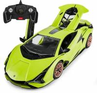 Машина р/у 1:18 lamborghini sian конструктор 72 дет. Rastar