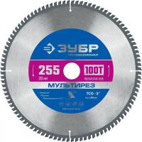 ЗУБР 255 x 30 мм, 100Т, диск пильный по алюминию Мультирез 36907-255-30-100_z01