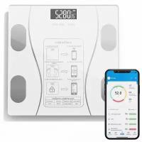 Напольные умные весы c bmi, электронные напольные весы для Xiaomi, iPhone, Android, белые