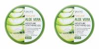 Гель для тела Jigott, Natural Aloe Vera Moisture Sooting Gel, с экстрактом алоэ, 300 мл, 2 шт