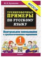 Тренировочные примеры по русскому языку. 1 класс. Контрольное списывание. ФГОС новый