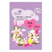 Маска тканевая для лица, с аминокислотами шелка, 25 гр, Care Daily Dewy Silk mask pack, Mijin, 8809220804724