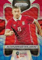 Коллекционная карточка Panini Prizm FIFA World Cup Russia 2018 #179 Aleksandar Kolarov - Red Blue Wave S0289