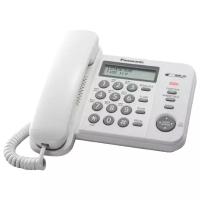 Проводной телефон с определителем номера Panasonic KX-TS2356RUW белый