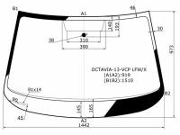 Стекло лобовое Skoda Octavia 12-20 XYG OCTAVIA-13-VCP LFW/X | цена за 1 шт