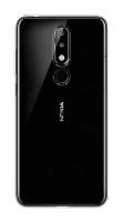 Силиконовый чехол на Nokia 5.1 Plus (X5) / Нокиа 5.1 Плюс Летящие одуванчики, прозрачный