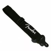 Ремень для гитары Fender Black Strap/White Logo