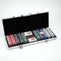 Подарки Набор для покера в кейсе, 500 фишек с номиналом (55 х 20 х 7 см)