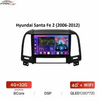 Штатная магнитола FarCar для Hyundai Santa Fe 2005-2012 на Android 10 (4gb/32gb/WiFi/BT/GPS/DSP/QLED/4G)