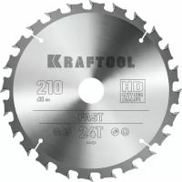 KRAFTOOL Fast 210х30мм 24Т, диск пильный по дереву